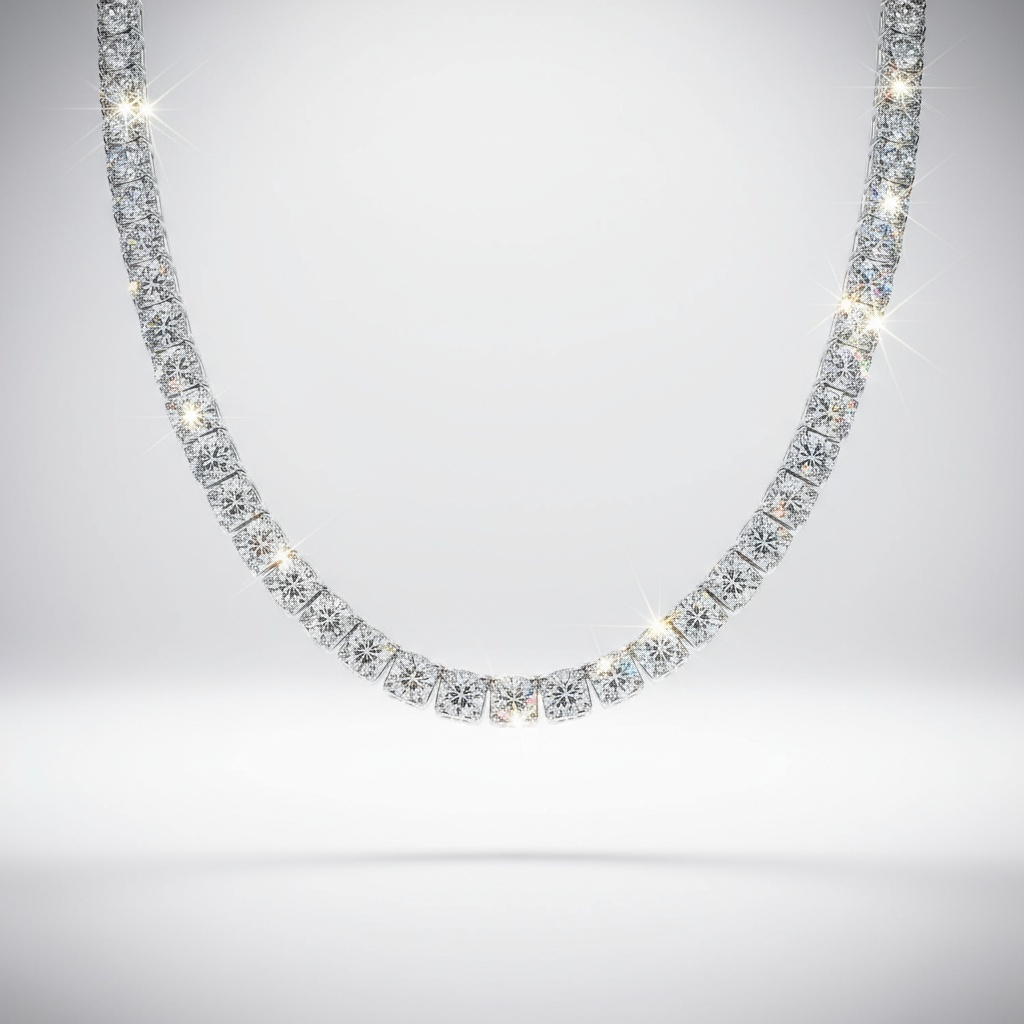 "Match Point" collana Tennis Zirconi Argento/Oro