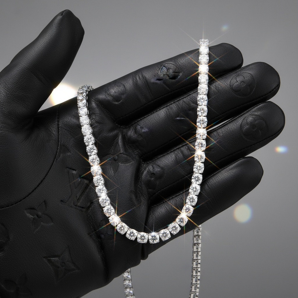 "Match Point" collana Tennis Zirconi Argento/Oro